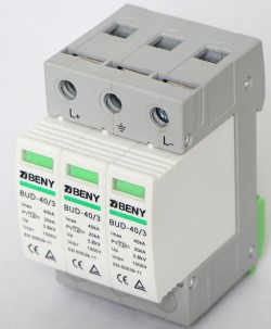 Грозозащитный разрядник УЗИП ZJBeny BUD-40/3R DC 40kА на линию постоянного тока до 1000В